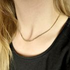 Image 3 of Two-tone gold gourmet link chain