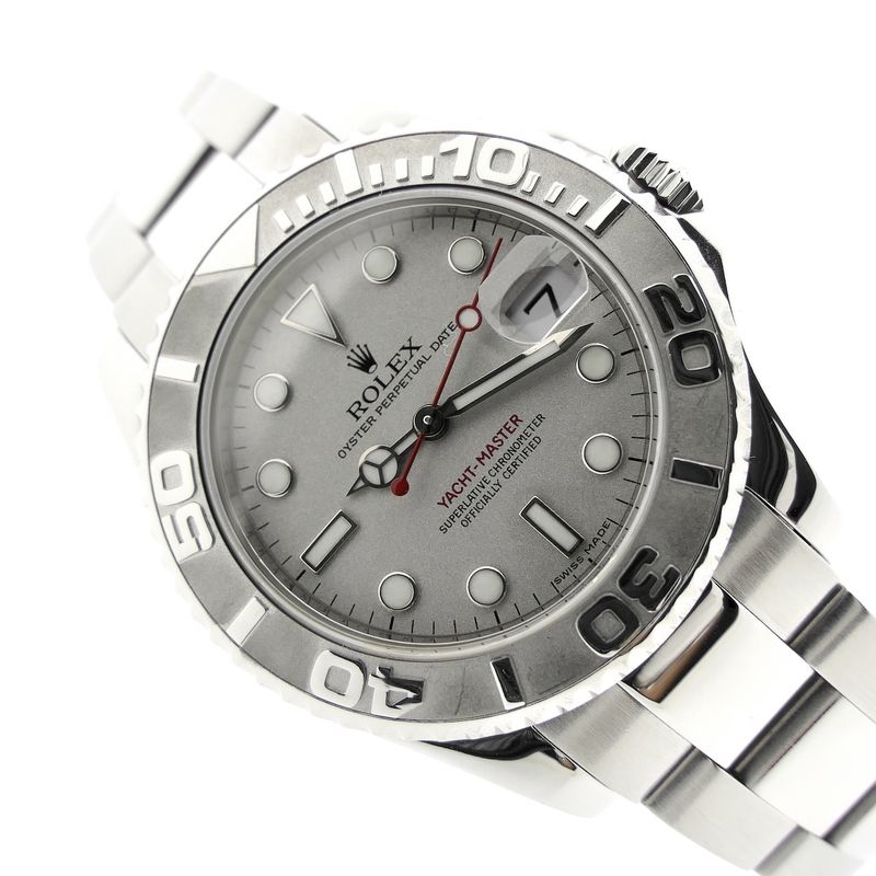 Image 5 of Rolex Yachtmaster 168622; Unisex watch with platinum bezel/dial