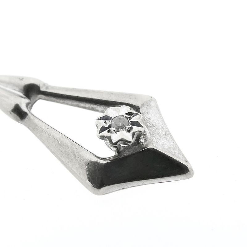 Image 6 of Subtle white gold pendant with 0.005 ct diamond.