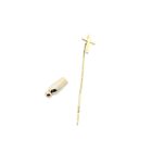 Image 4 of Antique gold lapel pin, tie pin with a cross