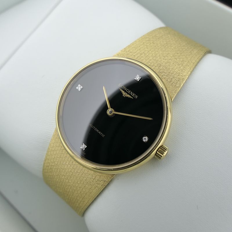 Image 11 of Longines Wittnauer Classic 'Onyx & Diamonds'; 18k gold watch