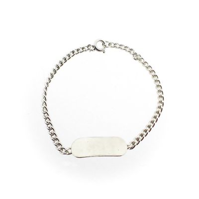 Image 1 of Silver gourmet bracelet with engraving plate