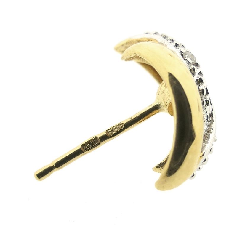 Image 7 of Gold stud earrings with diamond | 0.02 ct.