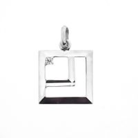 White gold pendant with diamond; 0.035 ct.