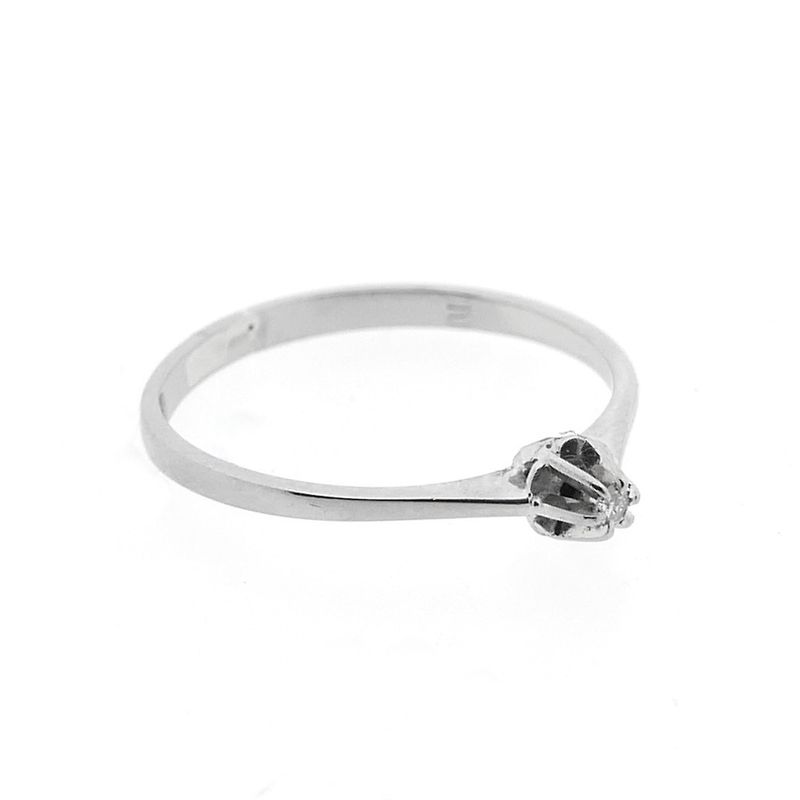 Image 5 of White gold solitaire ring with 0.02 ct. diamond | Desiree