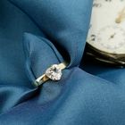 Image 2 of 9 carat solitaire ring with zirconia in heart shape