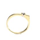 Image 3 of Gold solitaire ring with diamond; 0.03 ct.