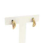Image 3 of Tricolor gold stud earrings