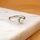Image 2 of White Gold Ring with Cultured Pearl