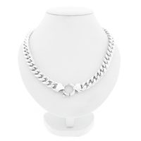 Silver gourmet link necklace | 43 cm