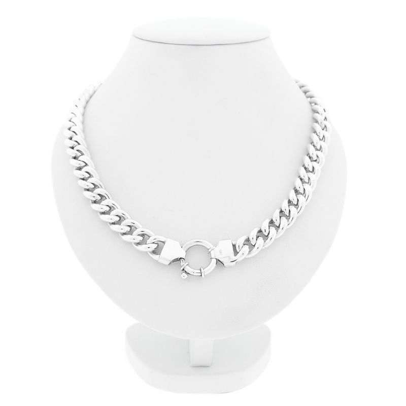 Image 1 of Silver gourmet link necklace | 43 cm