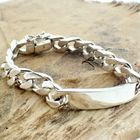 Image 5 of Silver gourmet link bracelet with engraving plate