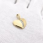 Image 11 of Gold Heart Pendant with Zirconia; 9 Karat