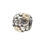 Image 4 of Pandora charm; Silver with gold; Lucky Clover