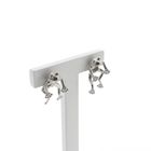 Image 3 of Silver frog stud earrings