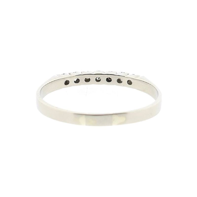 Image 4 of White Gold Ring with Diamonds; 0.14 ct.