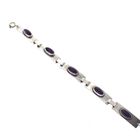 Image 3 of Silver bracelet with amethyst | 18.5 cm