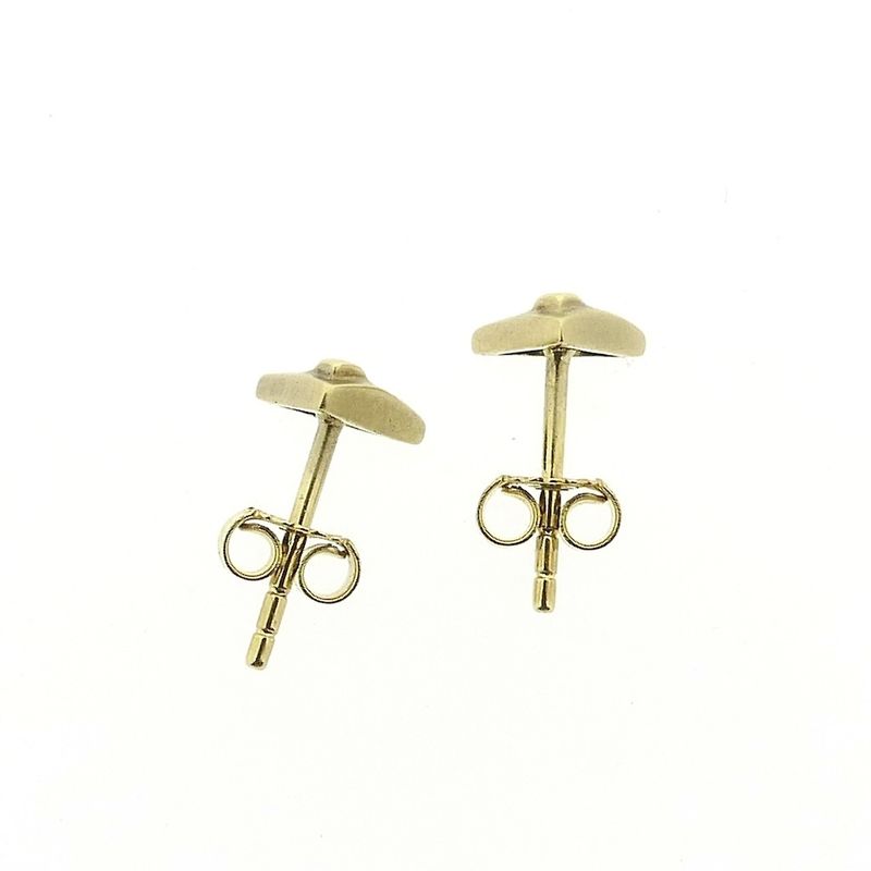 Image 5 of Gold stud earrings with zirconia