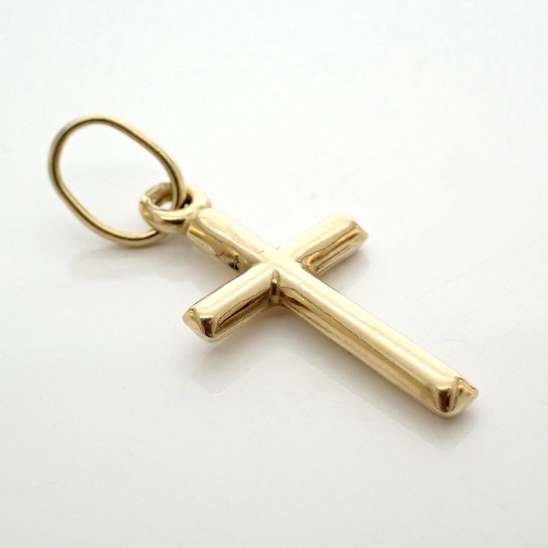 Image 2 of Gold pendant with a subtle cross
