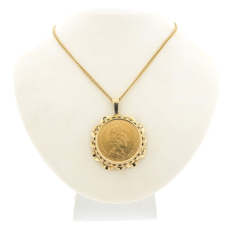 Image 4 of Gold pendant of 10 guilder coin Queen Wilhelmina 1917