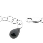 Image 11 of White gold necklace with fixed pendant with onyx, blood coral and diamond 0.74 ct.