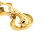 Image 6 of Bicolor Gold Bow Brooch with Diamond; 14 Karat