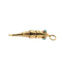 Afbeelding 6 van Gouden hanger van een vis met Turquoise
