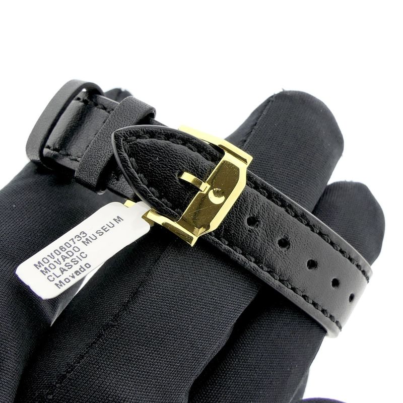 Image 7 of Movado Museum Classic; Gold-plated women's watch with green 'Mother of Pearl' dial; 0607633