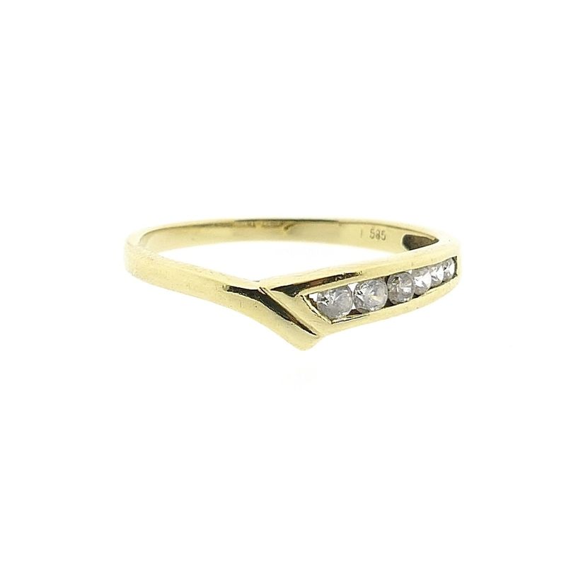 Image 5 of Gold ring with zirconia
