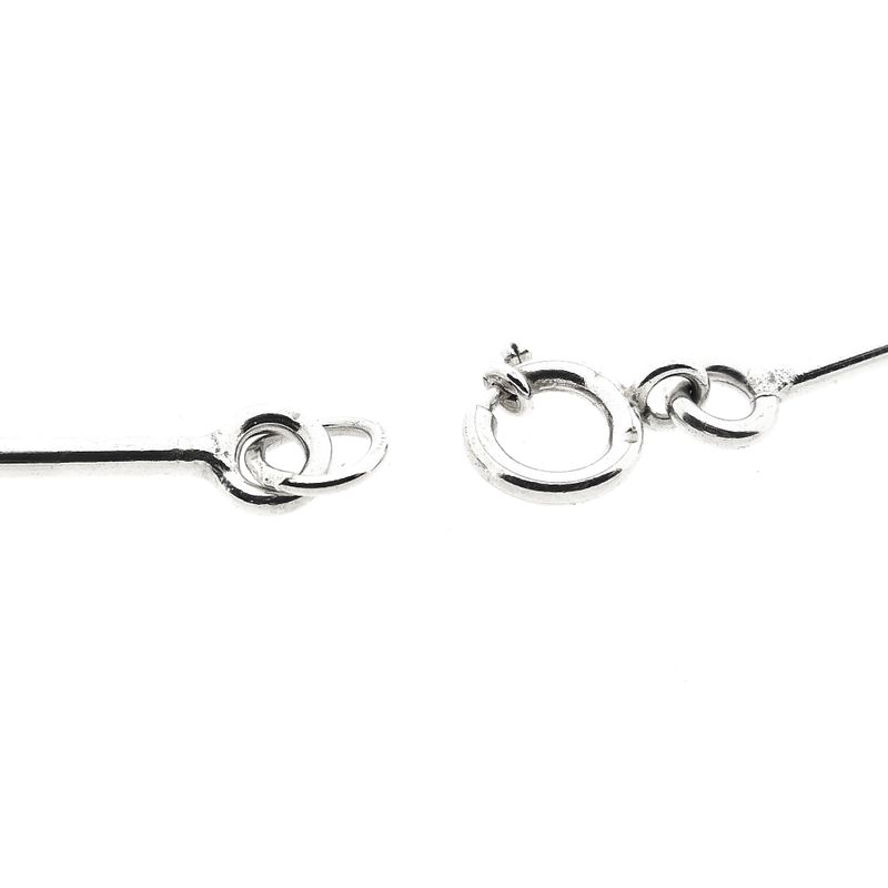 Afbeelding 8 van Zilveren staafjes schakelketting met vaste hanger | 72 cm 