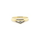 Image 3 of Bicolor Gold Solitaire Ring with Zirconia