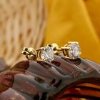 Image 2 of Gold earrings with zirconia