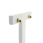 Image 3 of Vintage gold stud earrings with red coral