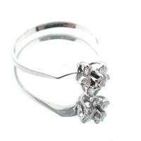 White gold entourage ring with diamond | 0.31 ct.