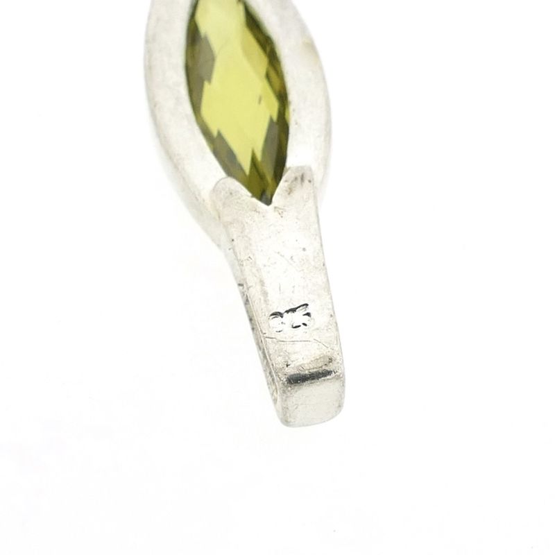 Image 7 of Silver pendant with green zirconia