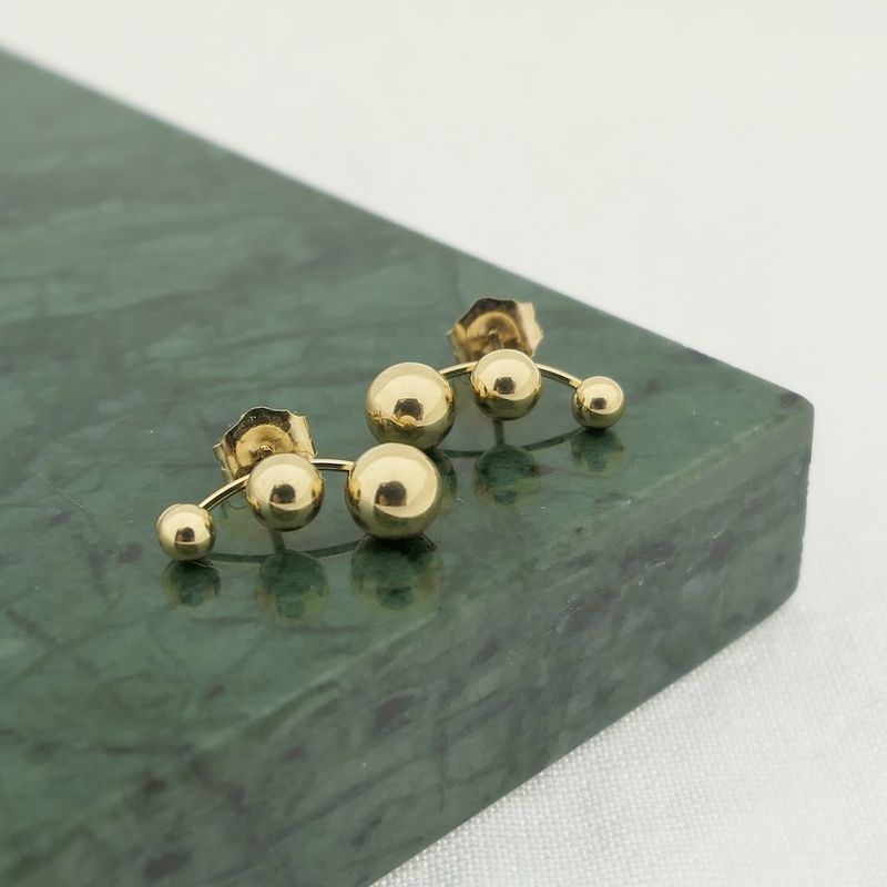 Image 2 of Gold stud earrings | Balls