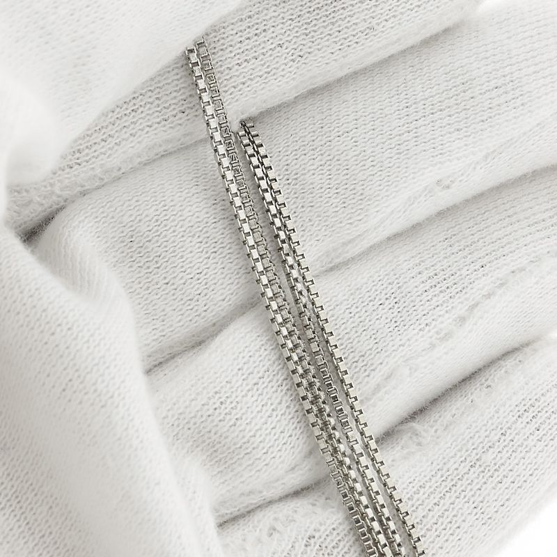 Image 5 of White gold Venetian chain | 43.5 cm