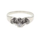 Image 4 of Vintage white gold ring with diamond | 0.06 ct.