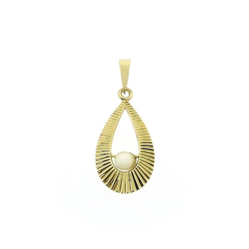 Image 1 of Gold pendant with pearl | Vintage
