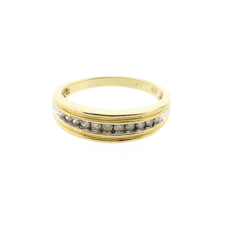 Image 3 of Bicolor Gold Ring with Zirconia