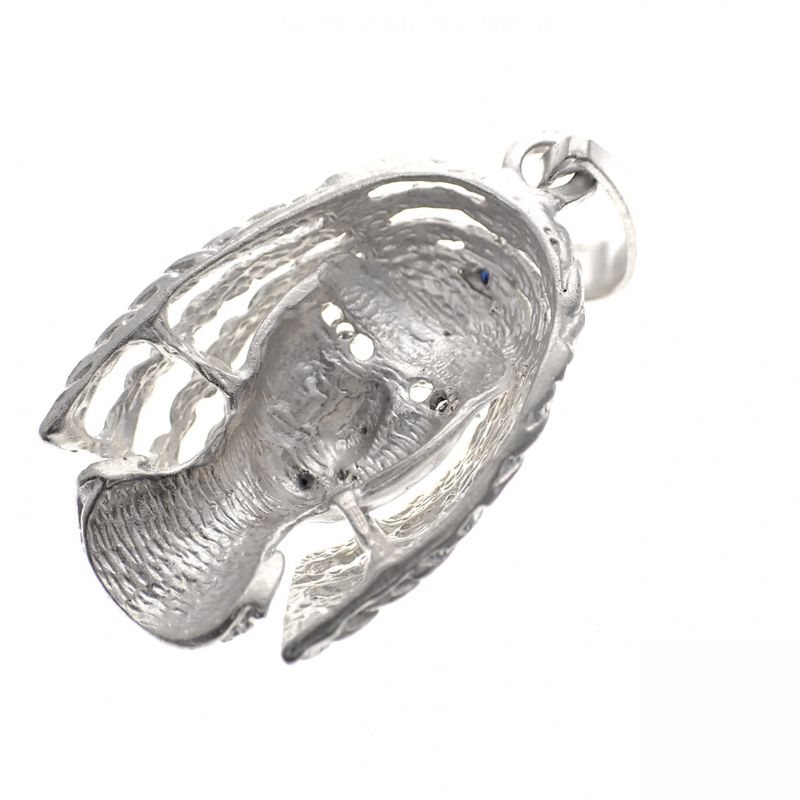 Image 4 of Silver matte pendant; Cleopatra | Zirconia