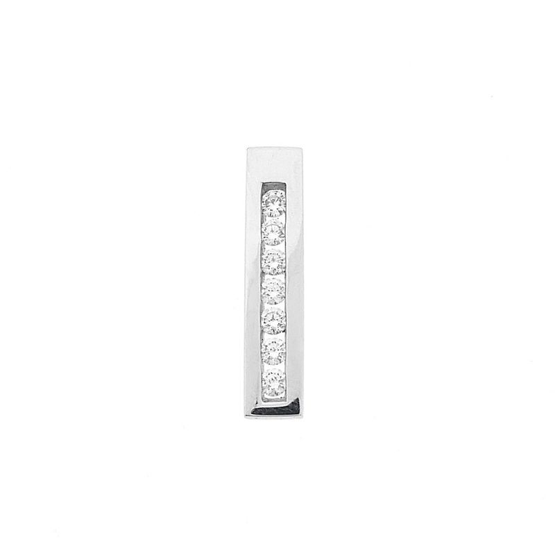 Image 2 of White gold pendant with diamonds; 0.175 ct.