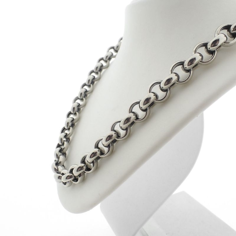 Image 3 of Silver robust jasseron necklace | 50 cm