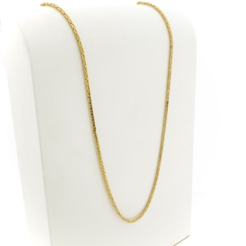 Image 3 of Gold square king chain | 60 cm