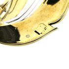 Image 7 of Two-tone gold brooch of a leaf with diamonds; 0.12 ct.