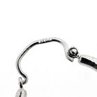 Image 6 of Vintage white gold hoop earrings