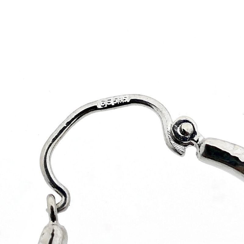 Image 6 of Vintage white gold hoop earrings