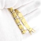 Image 12 of Bicolor Gold Bracelet with Fantasy Links; 18 Karat; 20 cm