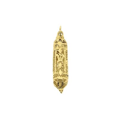 Vintage gold Mezuzah pendant Image 1 of Vintage gold Mezuzah pendant
