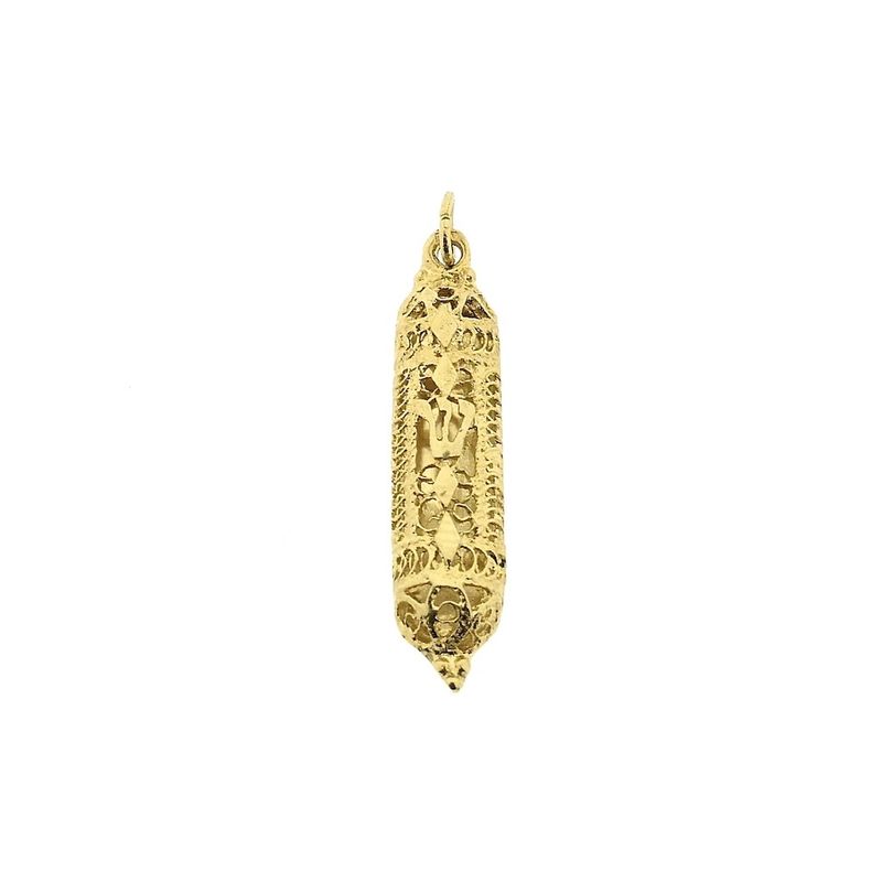 Image 1 of Vintage gold Mezuzah pendant